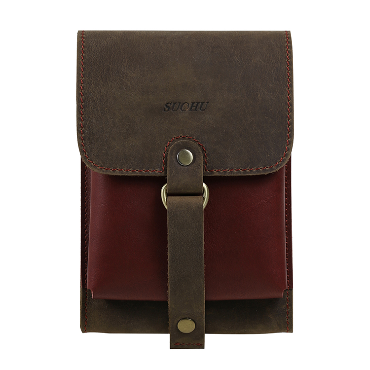   real leather mobile phone bag & cases business fashion waist belt bag waterproof phone bags