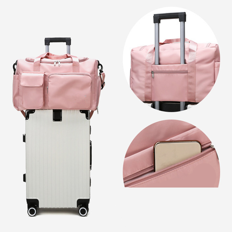 Gym Bag Women   With Shoe Compartment Travel Bag Sport Shoulder Bag