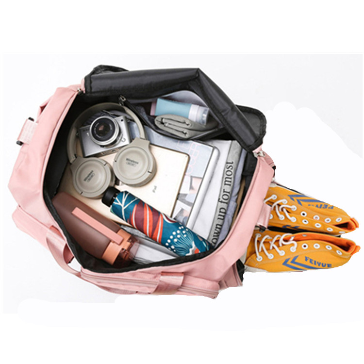 Gym Bag Women   With Shoe Compartment Travel Bag Sport Shoulder Bag