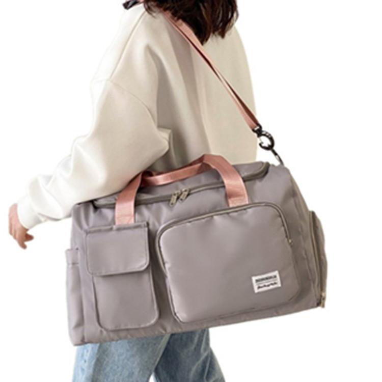 Gym Bag Women   With Shoe Compartment Travel Bag Sport Shoulder Bag