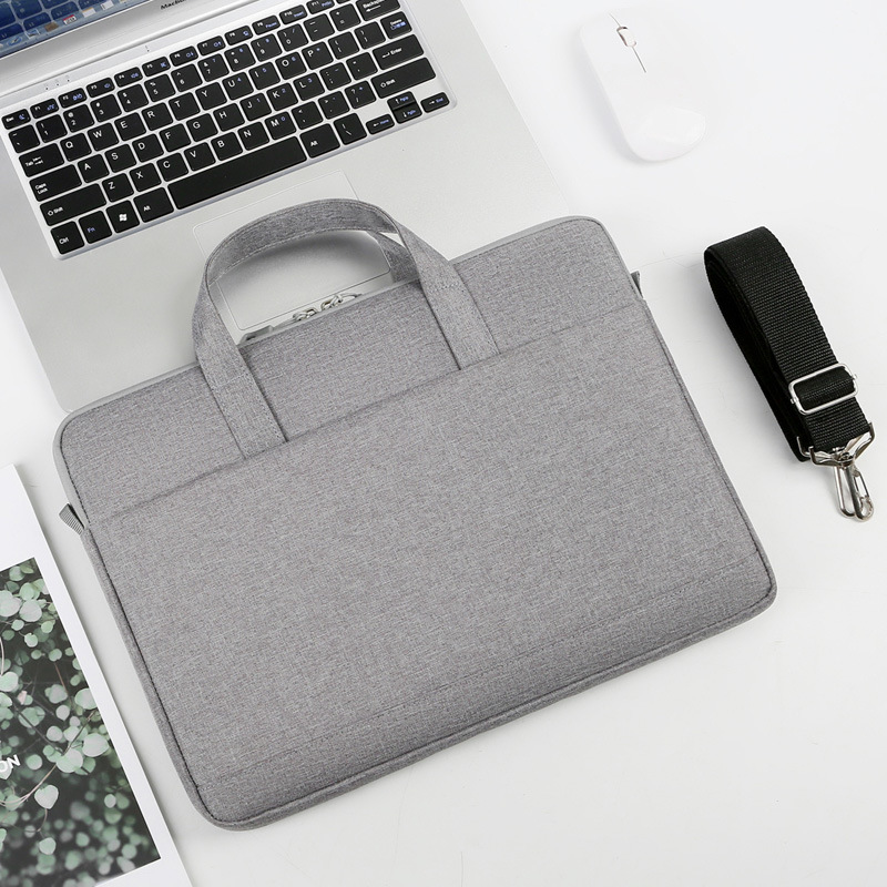 Business Large Capacity Computer Bag 15.6 Inch 14 Inch Laptop Case Portable Laptop Gray Tote Laptop Bag