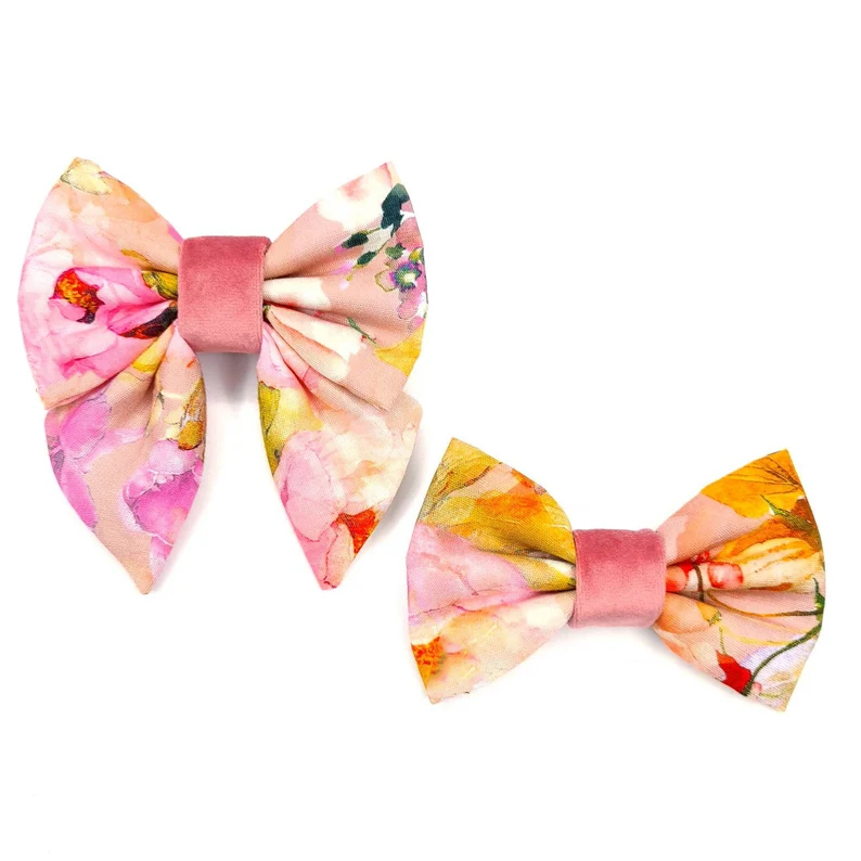 New Style Pet Dog Hair Bows Hairpin Accessories Elastic Belt Dog Grooming Removable Bow With Collar Available