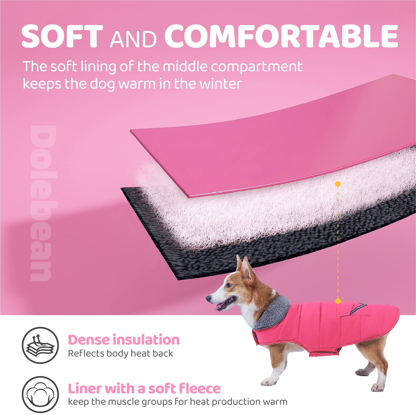 Reflective Waterproof Windproof  Dog warming Jacket Dog winter coat