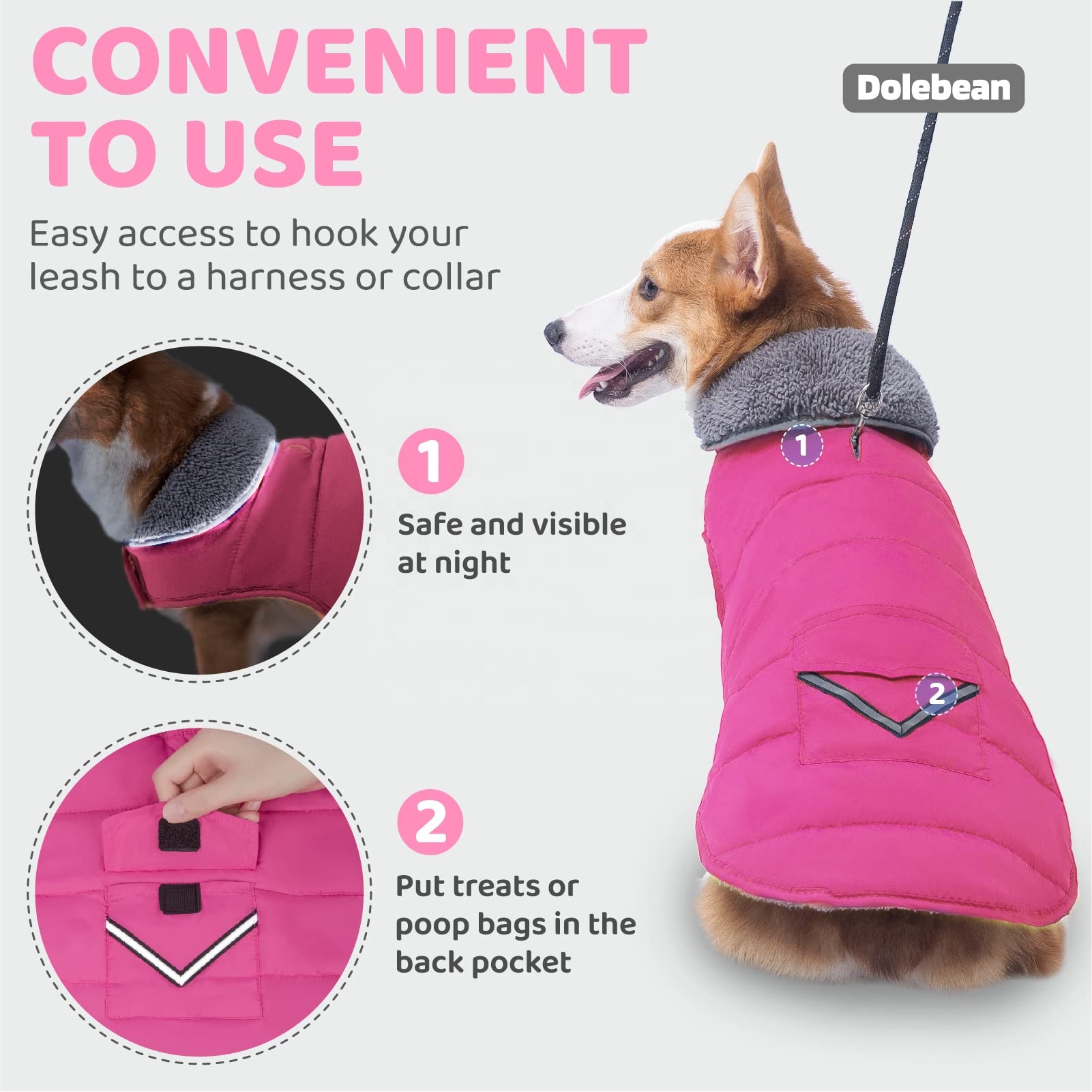 Reflective Waterproof Windproof  Dog warming Jacket Dog winter coat