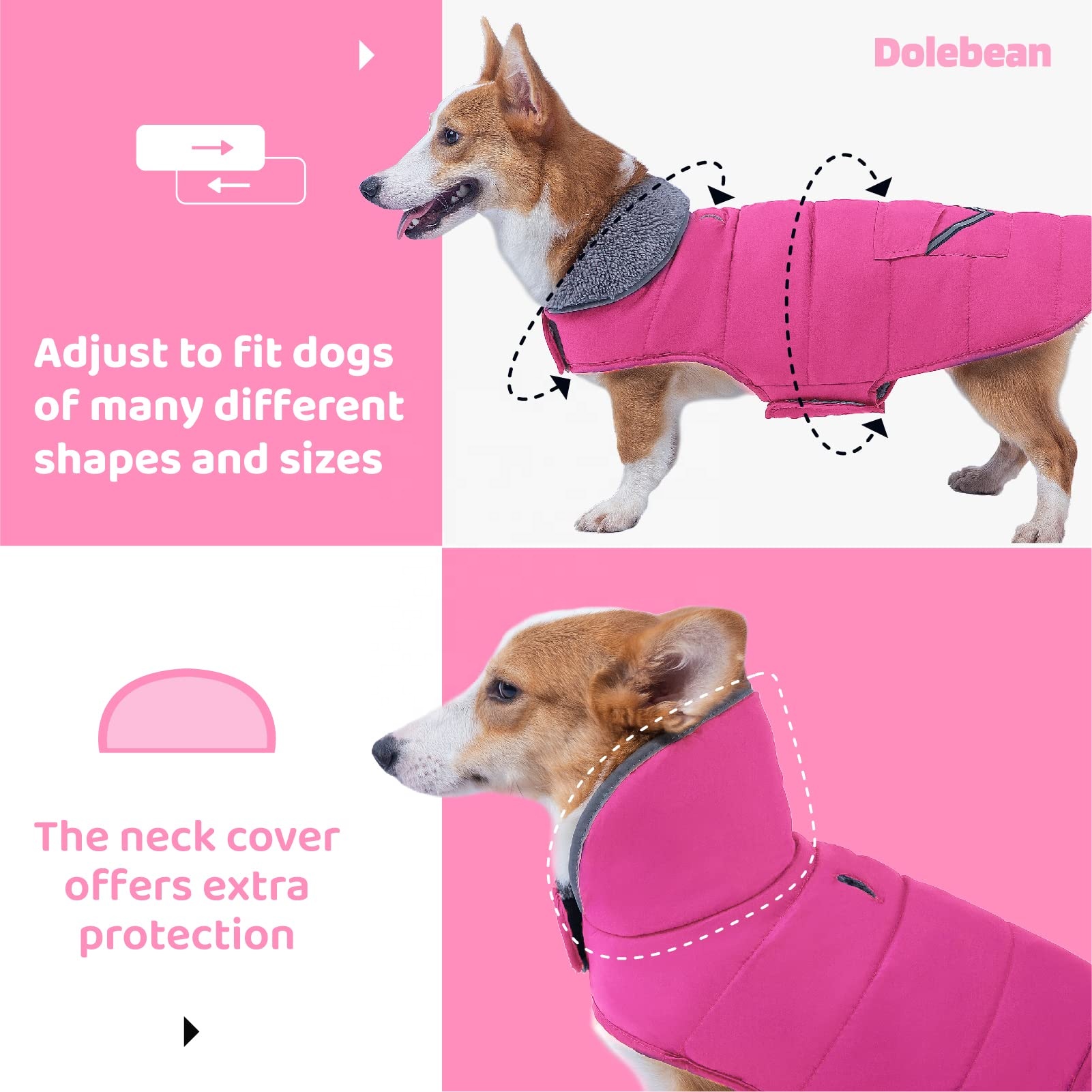 Reflective Waterproof Windproof  Dog warming Jacket Dog winter coat