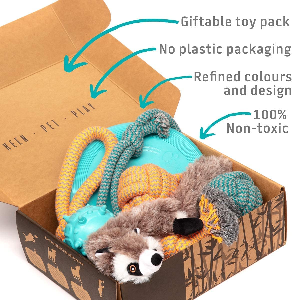 Birthday Present Dog Toys Set Puppy Teething Toys for Boredom