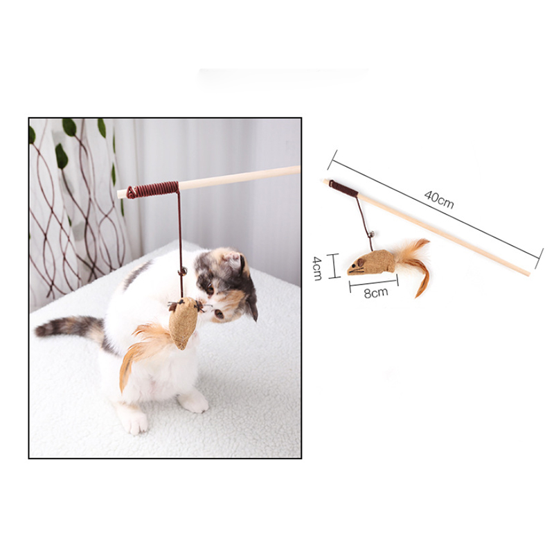 Cat Toy Gift Set 7 Pieces Interactive Pet Stick & Simulation Mouse for Kitten Fun, Sports Pet Products