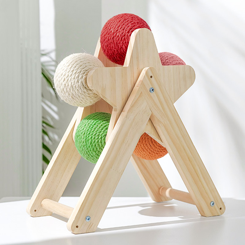 Sisal Cat Scratch ball Multicolor Wheel Cats Toy Claw Grinding Cat Scratcher Pet Supplies 