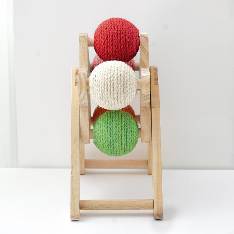 Sisal Cat Scratch ball Multicolor Wheel Cats Toy Claw Grinding Cat Scratcher Pet Supplies 