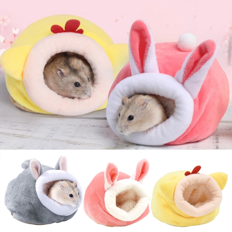Hamster Cage Rodents Hammock Rabbit Bed House Supplies Guinea Pigs Ferret Velvet Nest Sleeping Warm Bed Small Pet Items