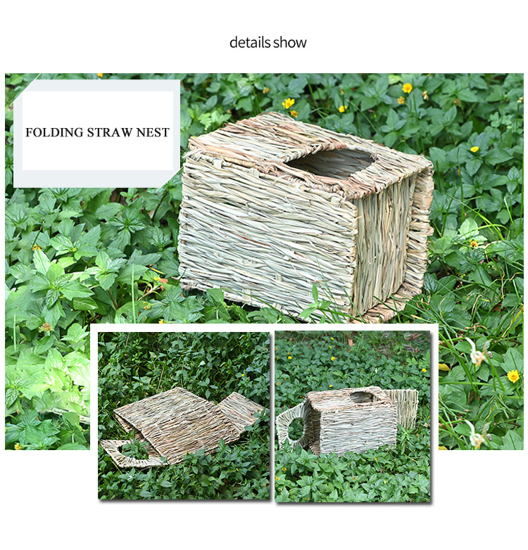 hot sale Cheap Folding small animal haystack  rabbit nest Thatched House d