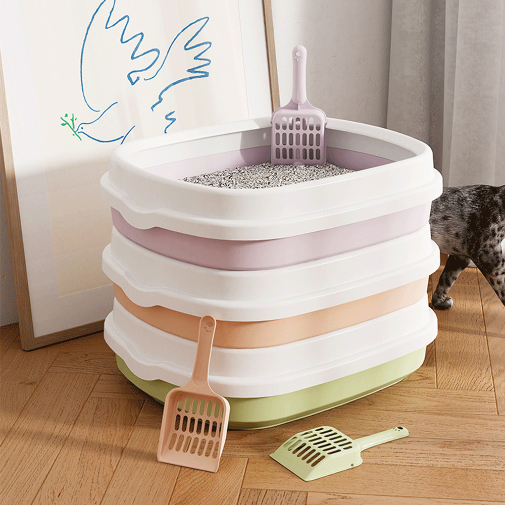 Plastic Long Handle Shovel Pet Cat Cleaning Tray Garbage Shovel Cat Litter Shovel