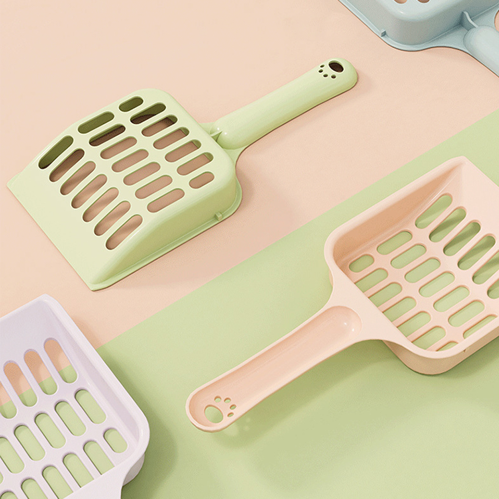 Plastic Long Handle Shovel Pet Cat Cleaning Tray Garbage Shovel Cat Litter Shovel