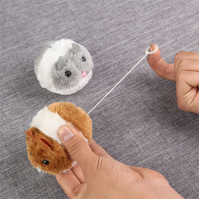 Lifelike Plush Fur Cat Toy Cute Interactive Mouse with Shake Movement for Kitten Fun