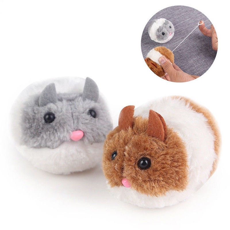 Lifelike Plush Fur Cat Toy Cute Interactive Mouse with Shake Movement for Kitten Fun