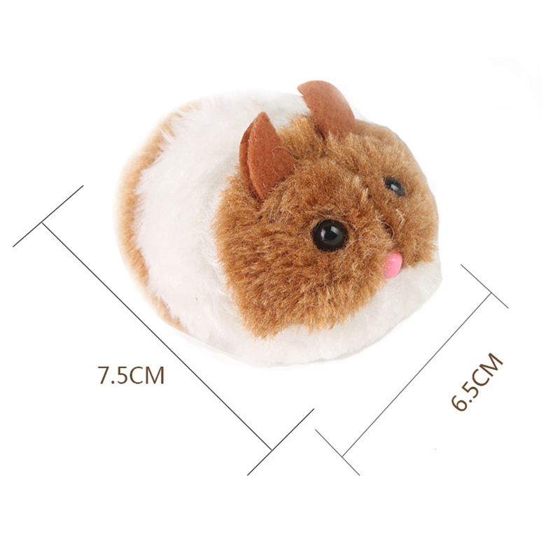 Lifelike Plush Fur Cat Toy Cute Interactive Mouse with Shake Movement for Kitten Fun