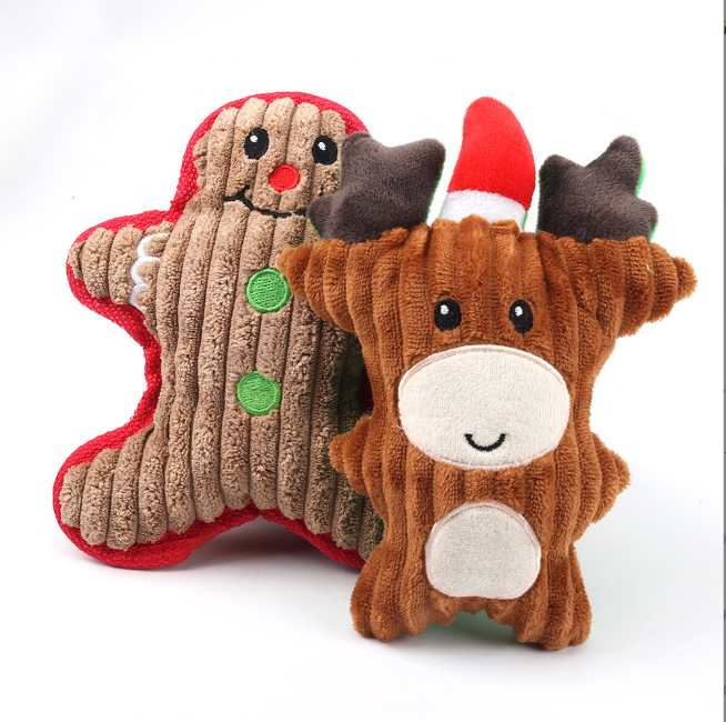 New Design Santa Claus Chew Squeaker Pet Toys  Christmas Dog Toys for Dogs