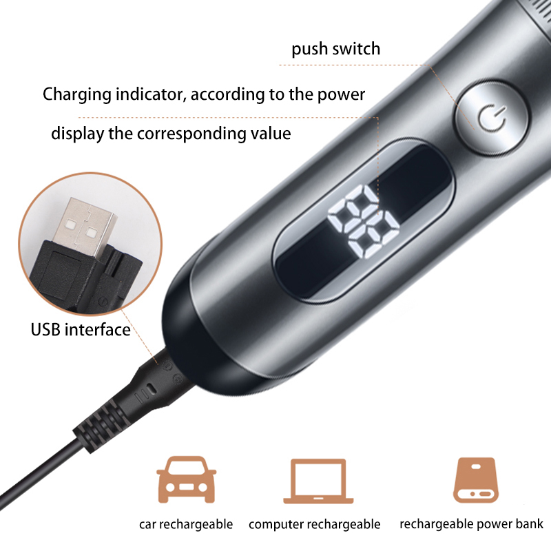 Usb Rechargeable Electric Dog Cat Pet Hair Trimmer Cutter Remover Grooming Clippers Shaver Kit Set With Comb And 4 Extra