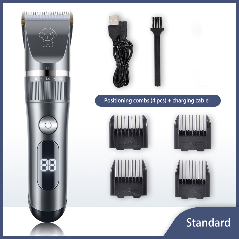 Usb Rechargeable Electric Dog Cat Pet Hair Trimmer Cutter Remover Grooming Clippers Shaver Kit Set With Comb And 4 Extra