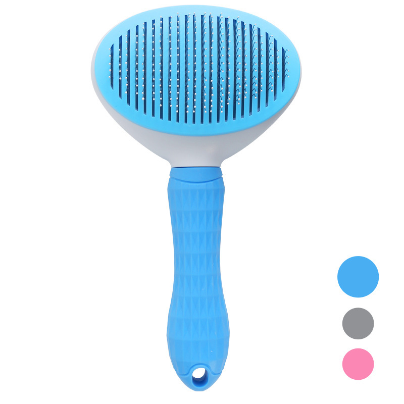 Self Cleaning Cat Grooming Comb & Brush Comfort Massage Tool for Long & Short Hair Cats ( 2 Pieces )