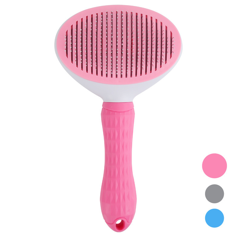 Self Cleaning Cat Grooming Comb & Brush Comfort Massage Tool for Long & Short Hair Cats ( 2 Pieces )