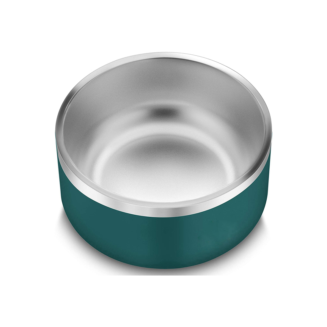  32oz 64oz   double wall stainless steel dog bowl dog food bowl powder coated pet dog feeding bowl with box