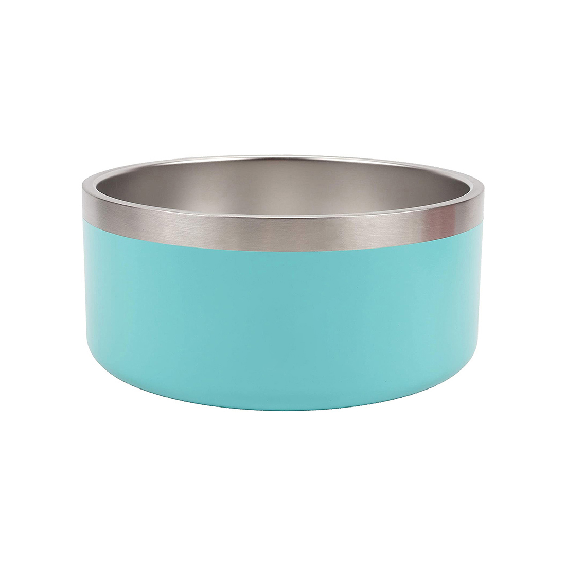  32oz 64oz   double wall stainless steel dog bowl dog food bowl powder coated pet dog feeding bowl with box