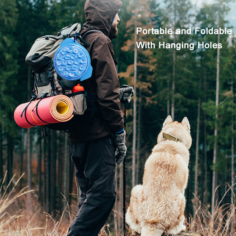  ised Silicone Travel Luxury Pet Bowls Sublimation Collapsible Food Water Slow Feeder pet dog Bowl