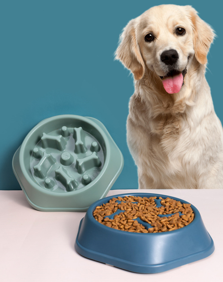 All-Season Anti-skid Anti-choke plastic Dog Pet Slow Food feeder Bowl