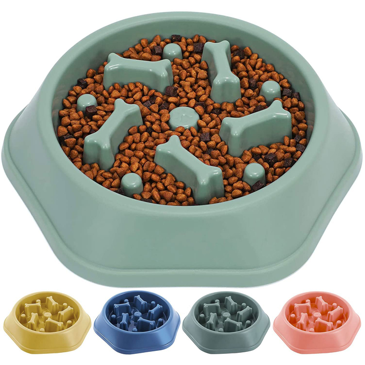 All-Season Anti-skid Anti-choke plastic Dog Pet Slow Food feeder Bowl