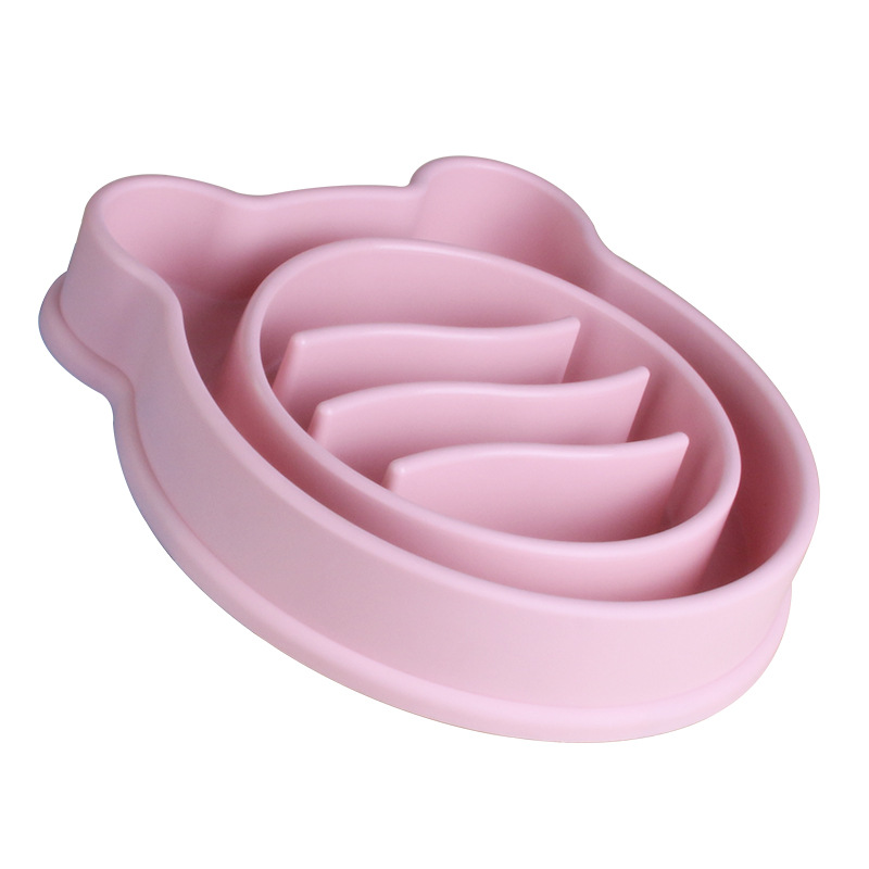 slow non-slip mat padded pet feeding bowl Protect pets from choking Pet bowl Slow feed bowl feeder choke proof
