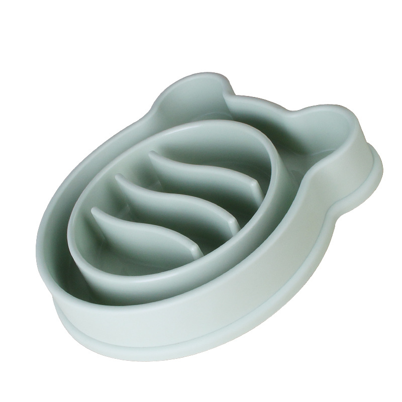 slow non-slip mat padded pet feeding bowl Protect pets from choking Pet bowl Slow feed bowl feeder choke proof