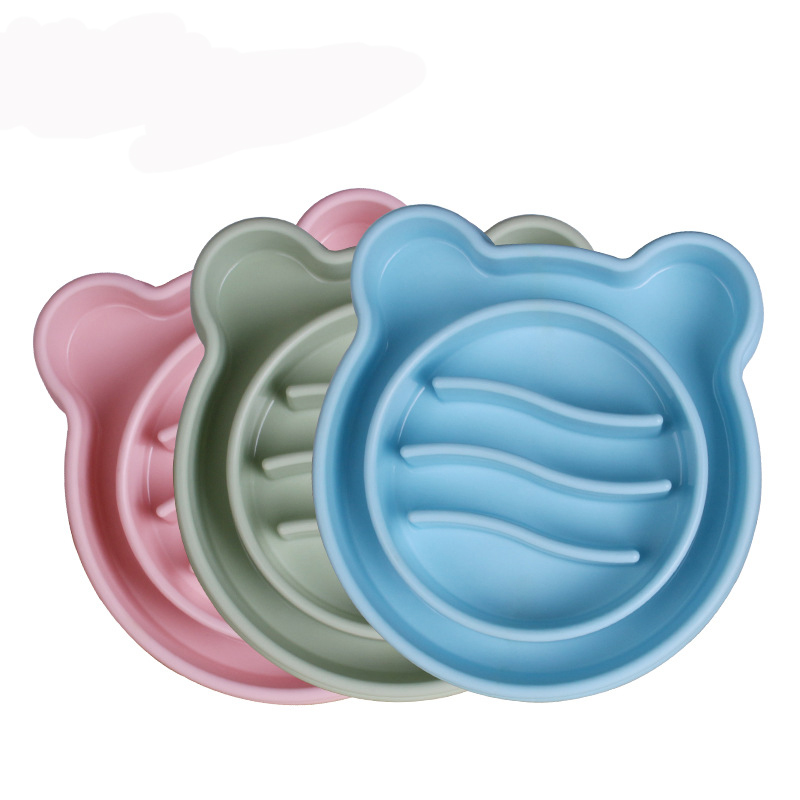 slow non-slip mat padded pet feeding bowl Protect pets from choking Pet bowl Slow feed bowl feeder choke proof