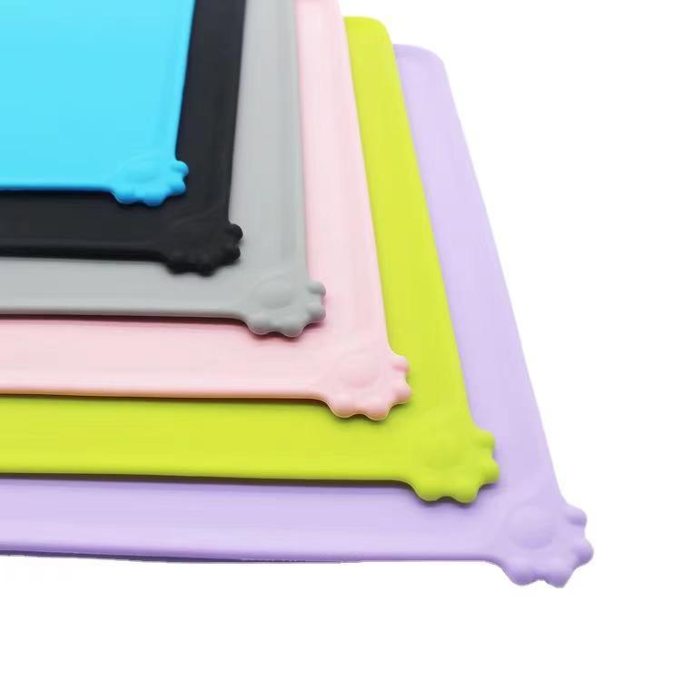 Silicone Dog Cat Bowl Mat Non-Stick Food Pad Water Cushion Waterproof Dog Food Mats for Floors, Nonslip Dog Feeding Mat