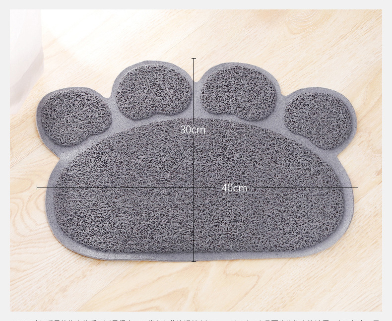 PVC Cat Paw Shape Pad Mat Placemat Pet Cat Dish Bowl Feeding Mat