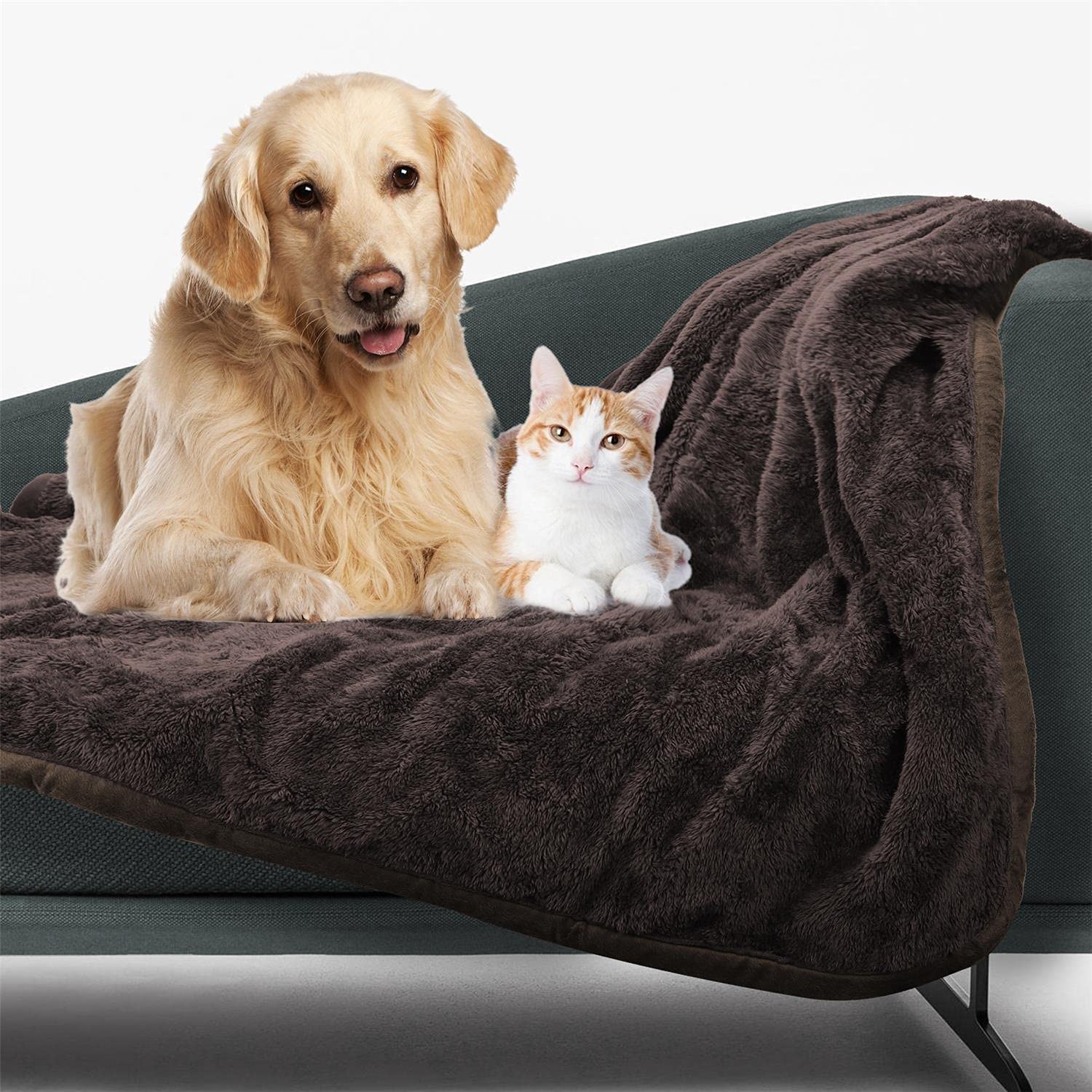 Waterproof Dog Blanket Super Soft Fluffy Puppy Blanket Furniture Protector Sofa Cat Blanket