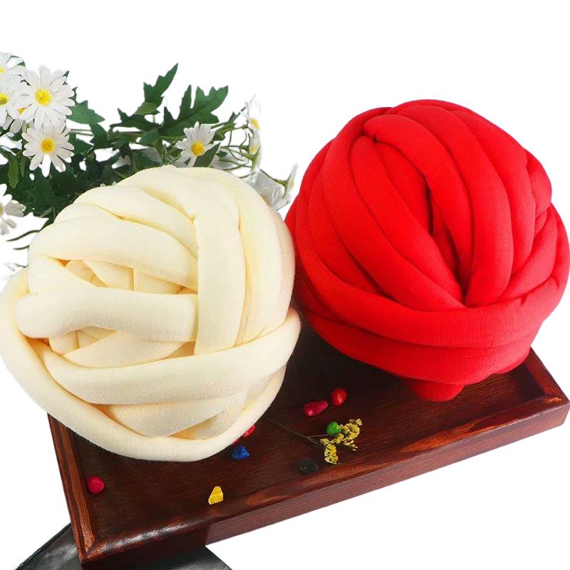 New ization chunky cotton tube yarn for Handmade Weave Throw Blanket
