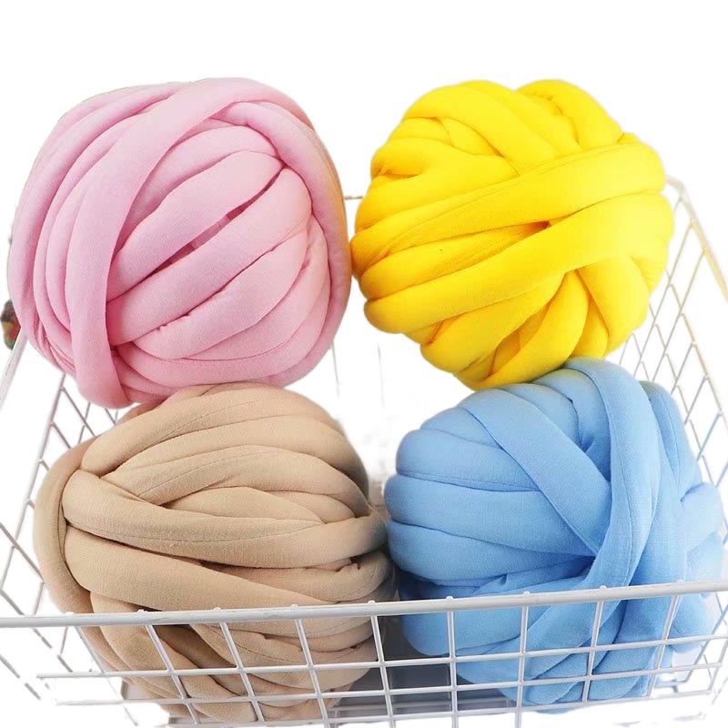 New ization chunky cotton tube yarn for Handmade Weave Throw Blanket