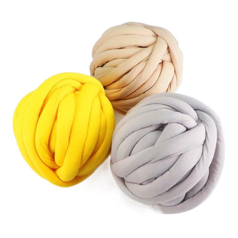 New ization chunky cotton tube yarn for Handmade Weave Throw Blanket