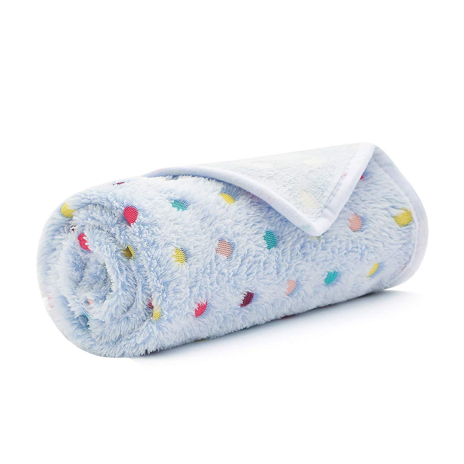 Songmai Puppy Kitten Soft Blanket Throw Doggy Warm Bed Mat Print Fleece Blanket for Small Medium