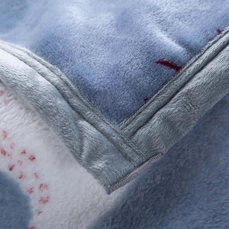 Microfiber Throw Fleece Bed Blanket  Cheap Solid And Printed Color Flannel Nap Knee Air conditioning Travel Car