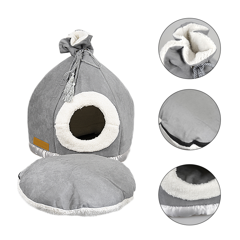   Warm Cat Bed House with Ball Toys Pet Bed