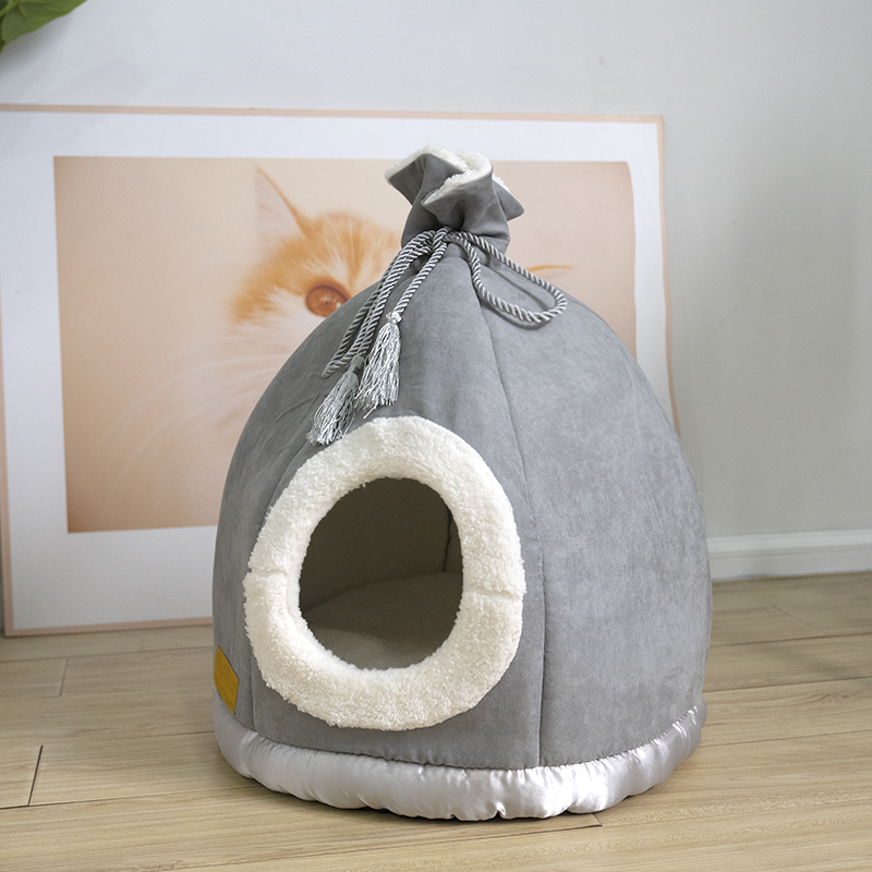   Warm Cat Bed House with Ball Toys Pet Bed