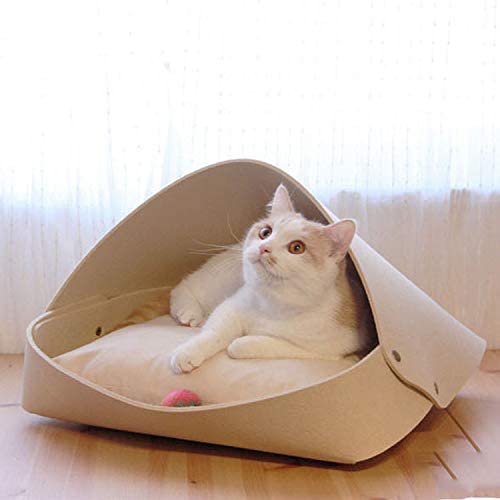 Cat Secret cave Felt pet cave house Easy Assembly Premium Felt Modern Cat Dog Small Animal Pet House Bed Condo