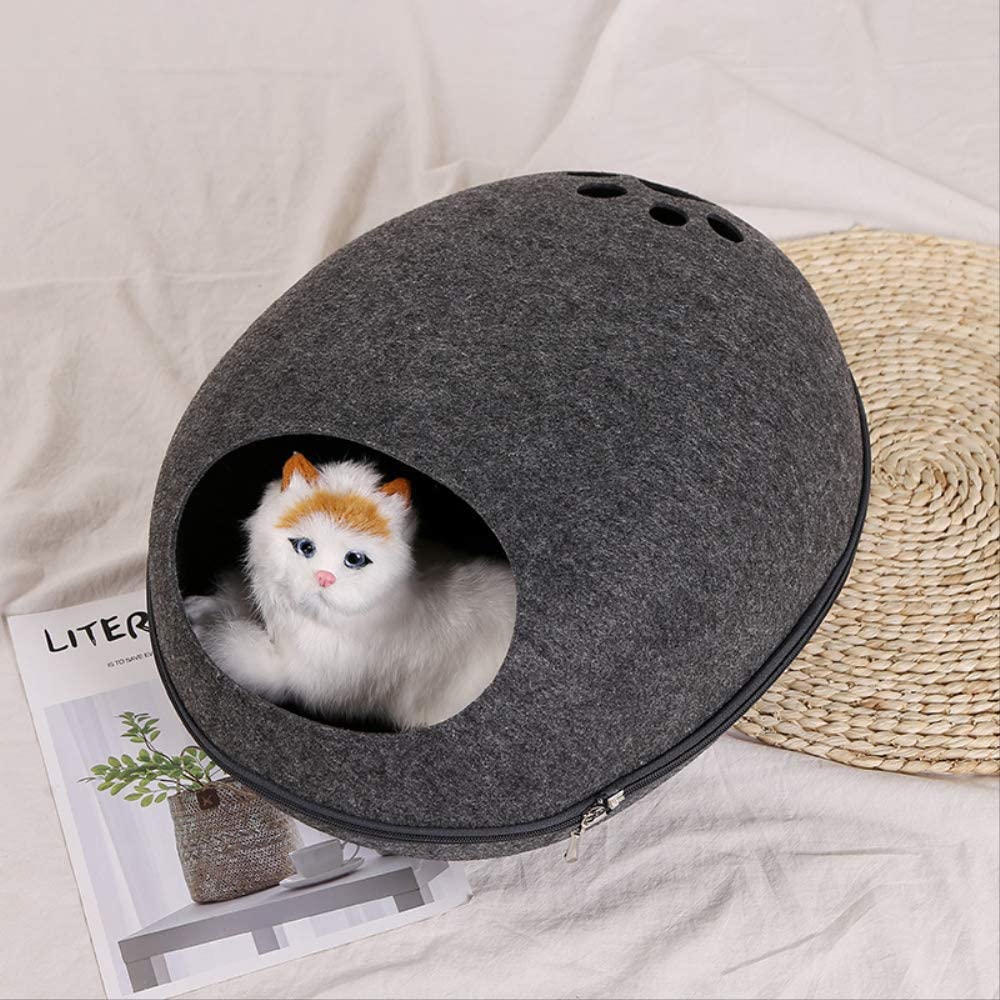 Cat Secret cave Felt pet cave house Easy Assembly Premium Felt Modern Cat Dog Small Animal Pet House Bed Condo