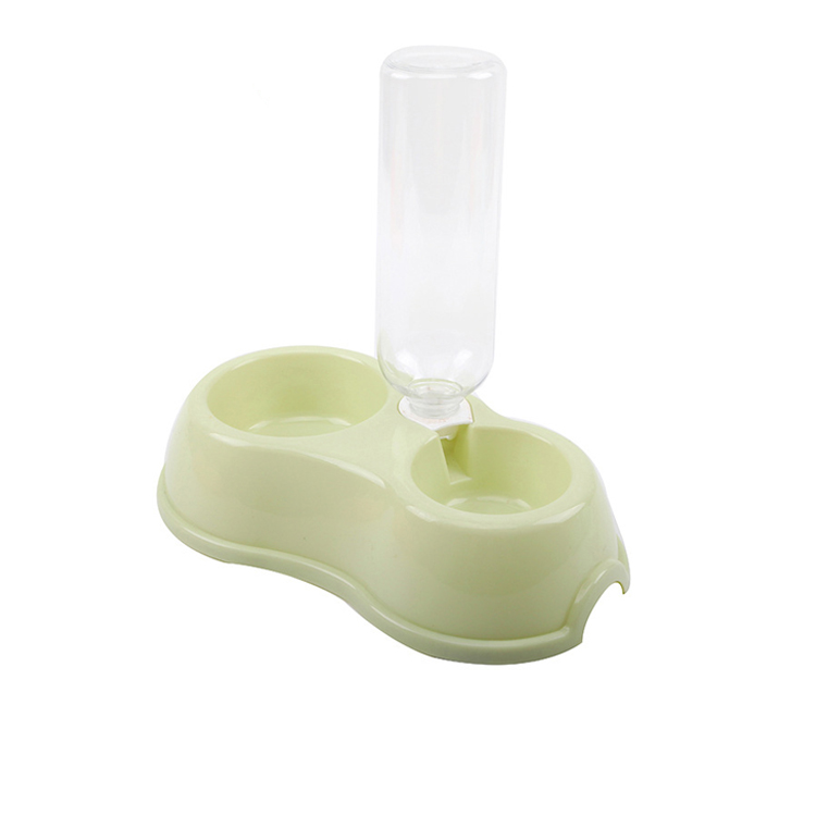 Dogs Cats Feeder Bowl and Automatic Water Dispenser Double Pet Bowls with Automatic Water Bottle