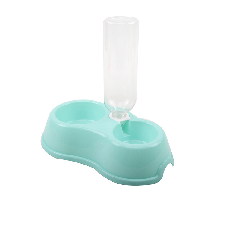 Dogs Cats Feeder Bowl and Automatic Water Dispenser Double Pet Bowls with Automatic Water Bottle