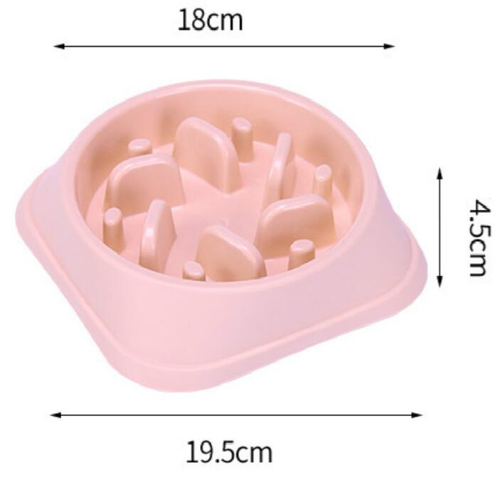 Fashion designed waterproof portable Dog Slow water Feeder Bowl Plastic Anti Choking pet Puppy Eat Plate