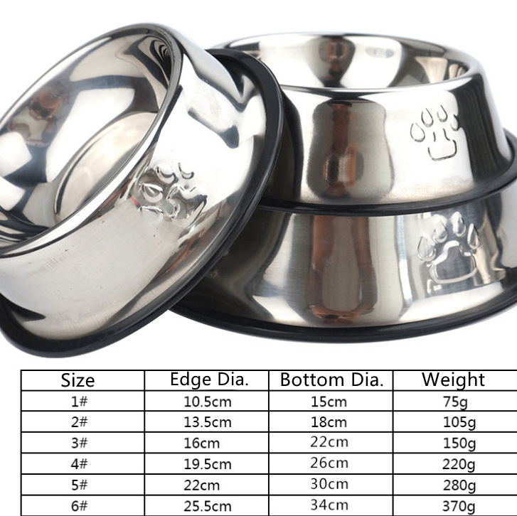 Dog Food Bowl    Stainless Steel dog bowl Pet Feeder