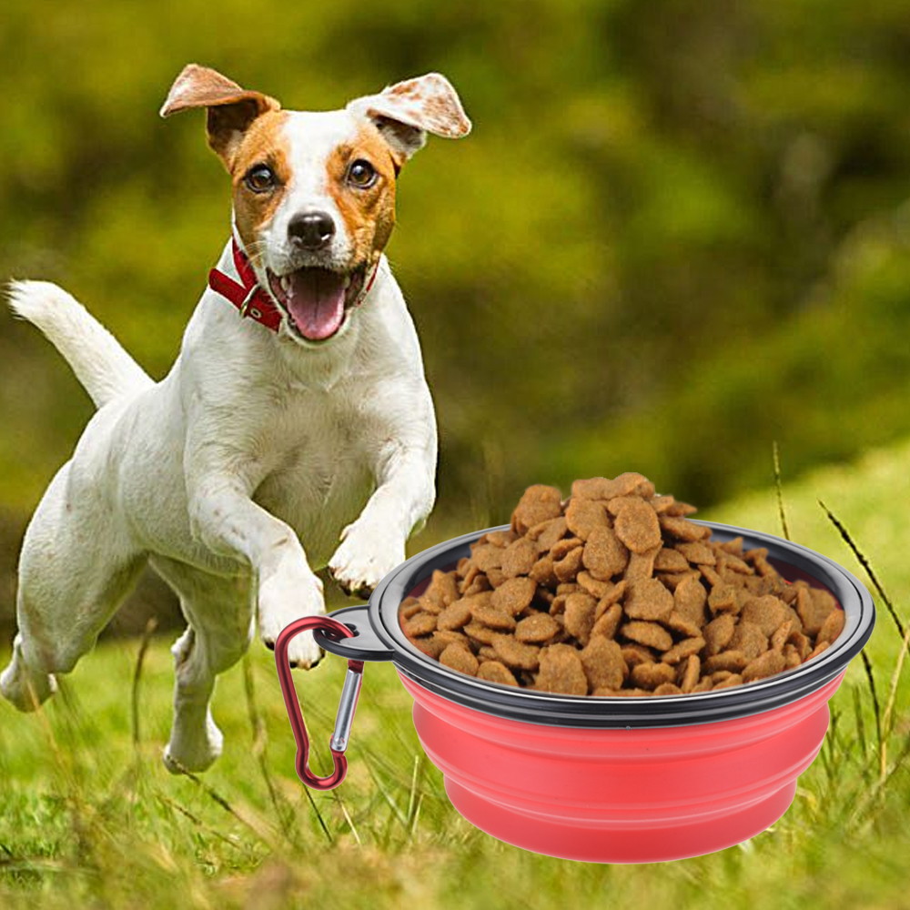 Folding Silicone Dog Bowl Large Pet Collapsible Food Container Outdoor Travel Pet Feeding Bowl Portable Dish Bowls